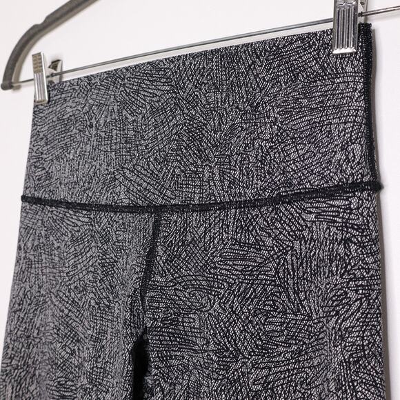 LULULEMON Wunder Under High Rise 7/8 Tight in Line Up White Black Women's 6 - Picture 6 of 11